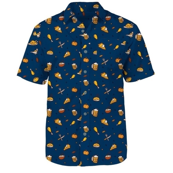 TipsyElves, Button Down Hawaiian Shirt w/ Holiday Motif, AWESOME! L - Picture 7 of 11